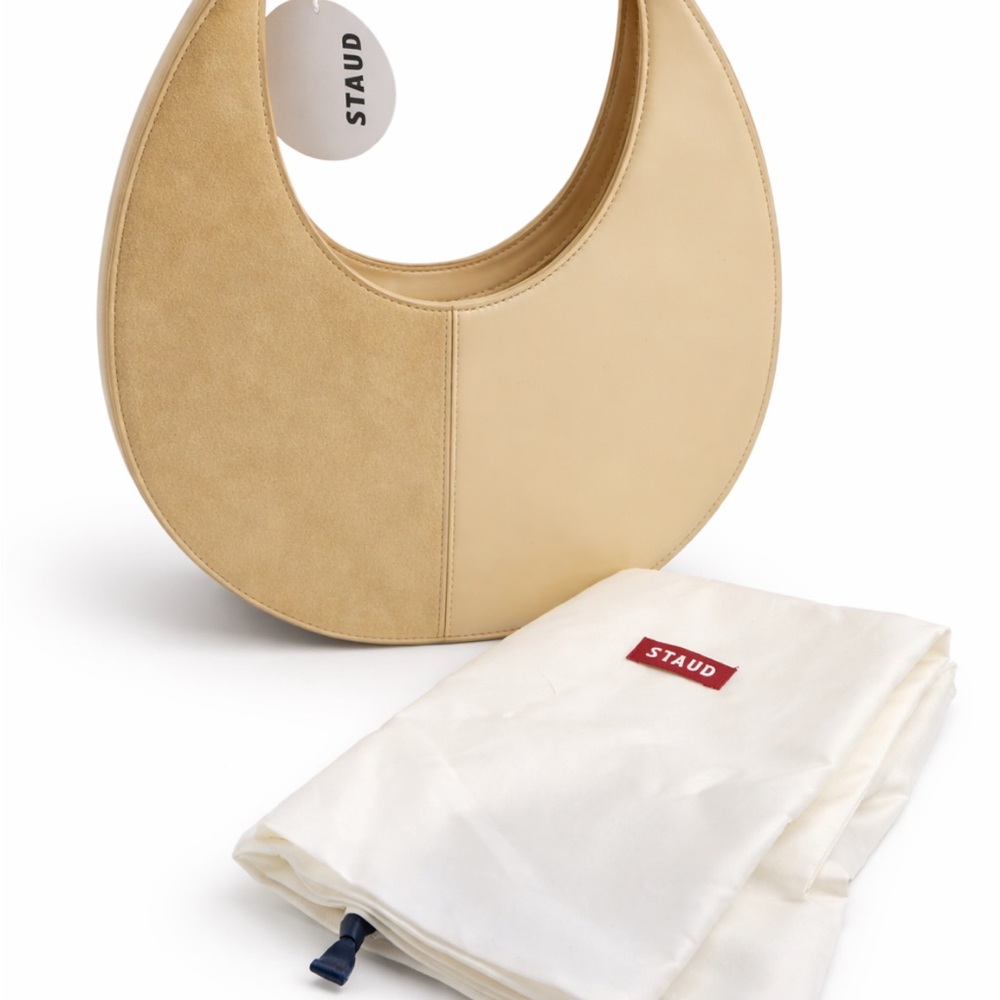 STAUD Tan Moon Bag